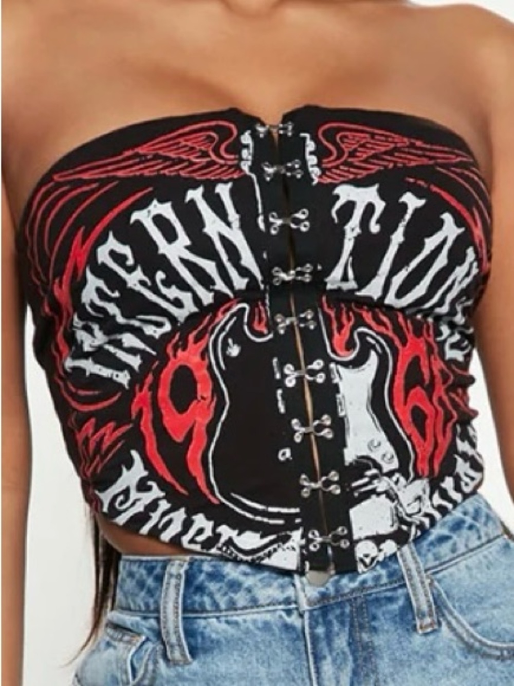 Y2K Graphic Tube Top